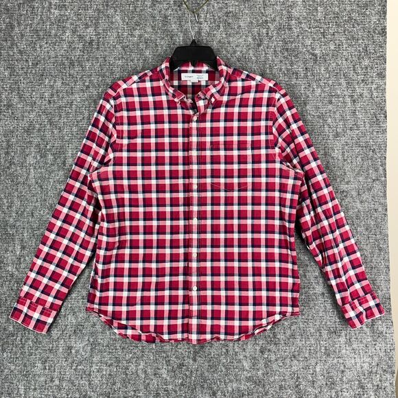 Old Navy Shirt‎ Mens Extra Large Red Everyday Flex Oxford Business Casual School - Picture 1 of 12